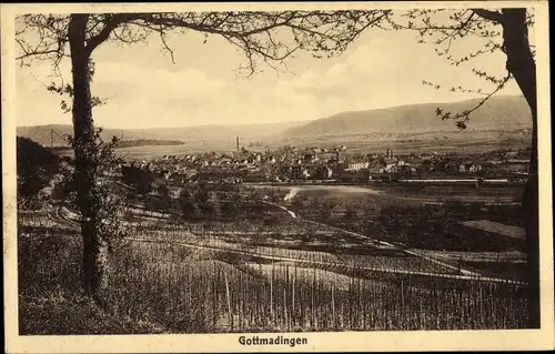 Ak Gottmadingen im Hegau, Blick aus der Ferne auf den Ort