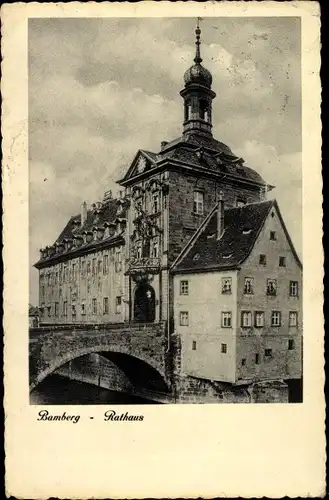Ak Bamberg in Oberfranken, Rathaus
