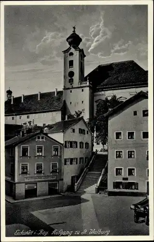 Ak Eichstätt in Oberbayern, Aufgang zu St. Walburg