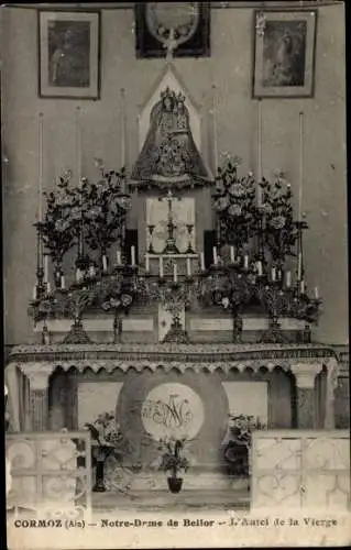Ak Cormoz Ain, Notre Dame de Bellor, L'Autel de la Vierge