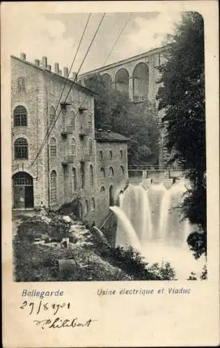 Ak Bellegarde Ain, Usine electrique et Viaduc