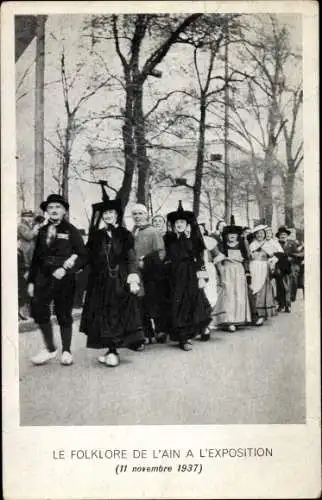 Ak Le Folklore de l'Ain a l'Exposition, 1937
