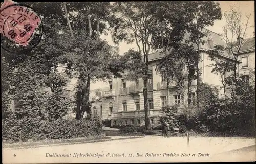 Ak Paris XVI. Arrondissement Passy, Etablissement Hydrotherapique d'Auteuil, 12, Rue Boileau