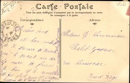 Ak Paris XVI. Arrondissement Passy, Etablissement Hydrotherapique d'Auteuil, 12, Rue Boileau