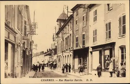 Ak Charmes Vosges, Rue Maurice Barres