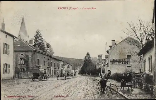 Ak Arches Vosges, Grande Rue