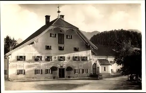 Ak Weißbach Bad Reichenhall in Oberbayern, Gasthof und Ökonomie Obermühle