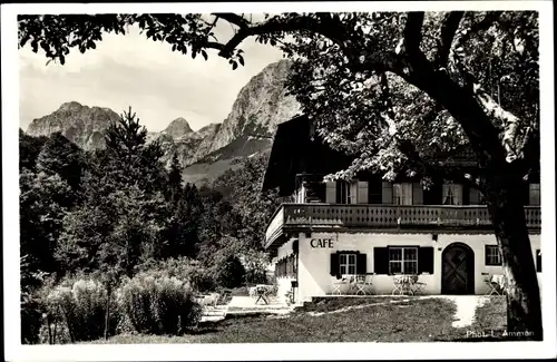 Ak Ramsau im Berchtesgadener Land Oberbayern, Café Marxen