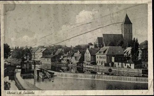 Ak Rheine in Westfalen, Emswehr, Stadtansicht