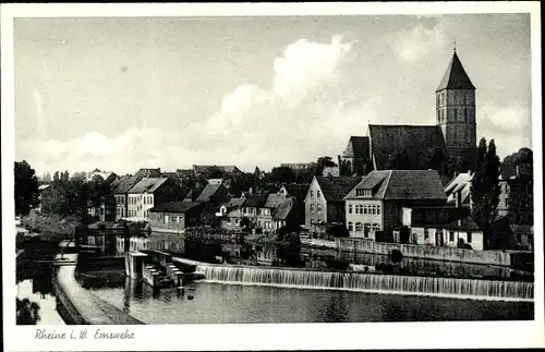 Ak Rheine in Westfalen, Emswehr, Stadtansicht