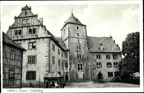 Ak Schlitz Vogelsbergkreis, Blick auf die Vorderburg 