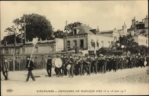 Ak Vincennes Val de Marne, Concours de Musique 1913