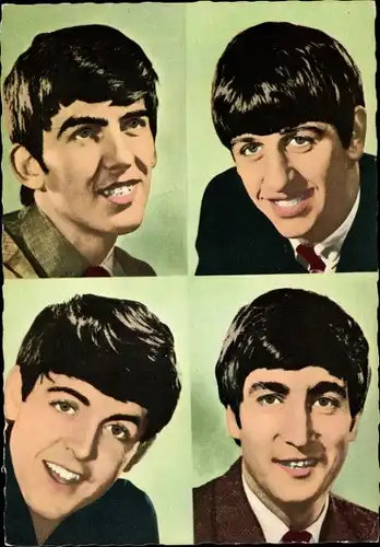 Ak Musikgruppe The Beatles, John, Paul, George, Ringo, Portrait