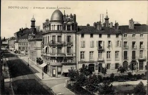 Ak Bourg en Bresse Ain, Avenue Alsace Lorraine