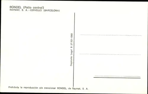 Ak Cervelló Katalonien, Rondel, Patio Central