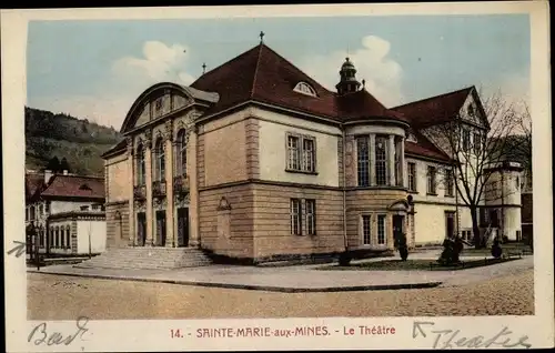 Ak Sainte Marie aux Mines Markirch Elsass Haut Rhin, Le Theatre