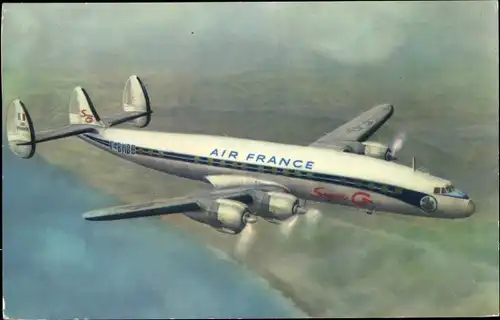 Ak Passagierflugzeug, Air France, Lockheed Super G Constellation