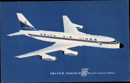 Ak Amerikanisches Passagierflugzeug, Zivilflugzeug, Delta Airlines, Convair 880