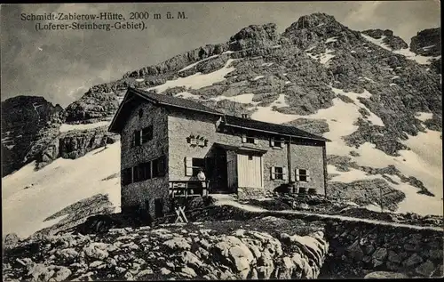 Ak Lofer in Salzburg, Von Schmidt Zabierow Hütte