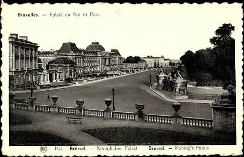 Ak Bruxelles Brüssel, Palais du Roi et Parc