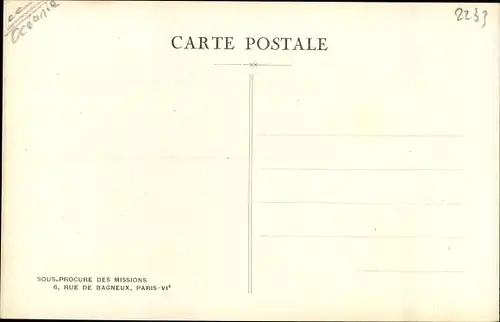 Ak Salomonen Ozeanien, Un village de la brousse dans l'ile Guadalcanal, Missions Maristes