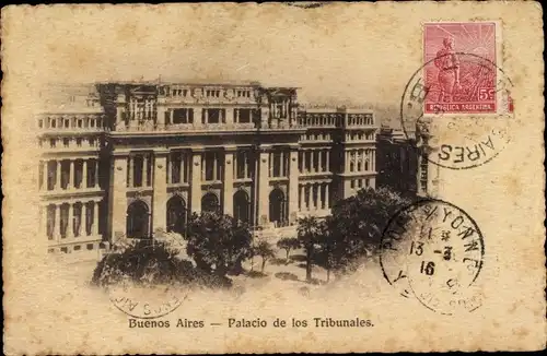 Ak Buenos Aires Argentinien, Palacio de los Tribunales