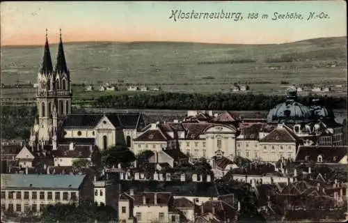 Ak Klosterneuburg in Niederösterreich, Blick auf den Ort, Kirche