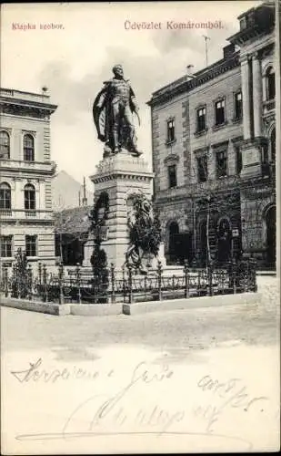 Ak Komárno Komorn Komarom Slowakei, Klapka szobor, Denkmal
