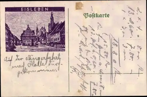 Ak Lutherstadt Eisleben, Markt, Konditorei und Cafe Krawczyk