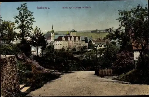 Ak Zschopau im Erzgebirge Sachsen, Schloss Wildeck