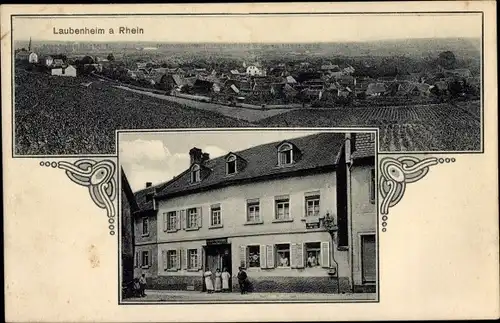 Ak Laubenheim Mainz am Rhein, Gesamtansicht, Gasthof