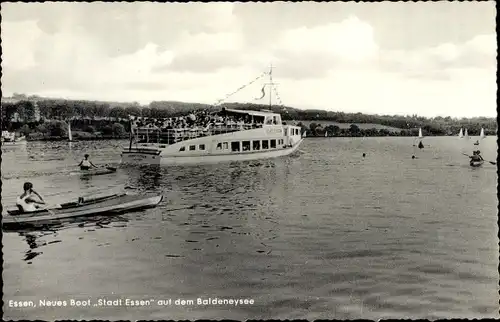 Ak Baldeney Essen im Ruhrgebiet, Neues Boot Stadt Essen auf dem Baldeneysee