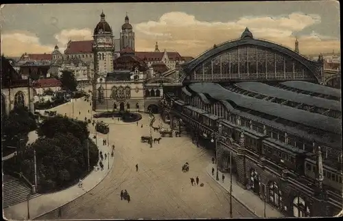 Ak Köln am Rhein, Partie am Hauptbahnhof