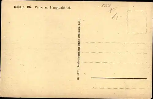 Ak Köln am Rhein, Partie am Hauptbahnhof