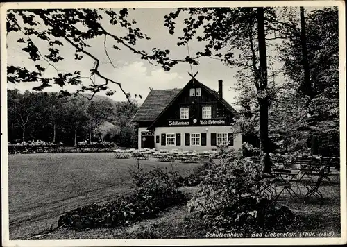 Ak Bad Liebenstein im Thüringer Wald, Schützenhaus, Gartenlokal