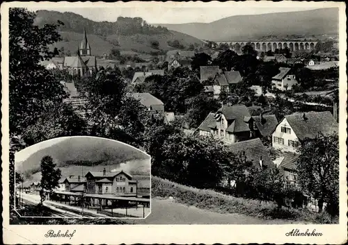 Ak Altenbeken in Westfalen, Teilansicht, Bahnhof, Gleisseite