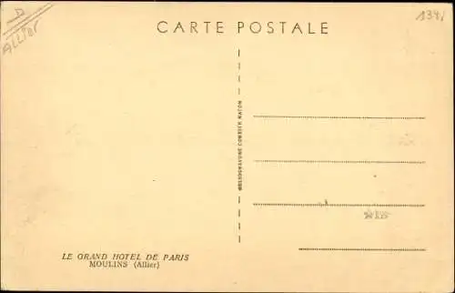 Ak Moulins Allier, Le Grand Hotel de Paris