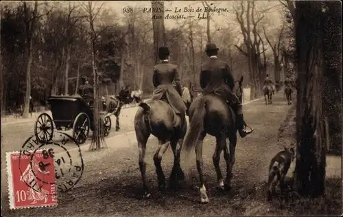 Ak Paris XVI. Arrondissement Passy, Le Bois de Boulogne, Aux Acacias