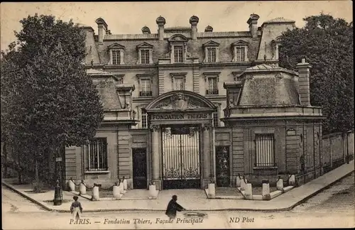 Ak Paris XVI. Arrondissement Passy, Fondation Thiers, Facade Principale