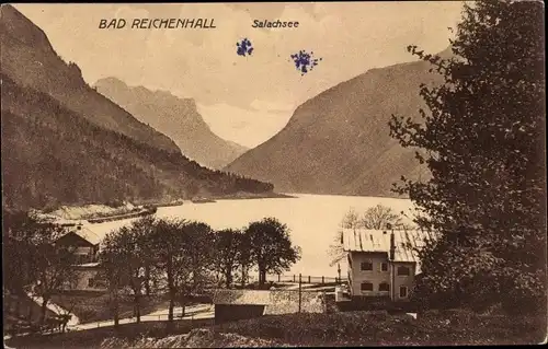 Ak Bad Reichenhall in Oberbayern, Salachsee, Panorama