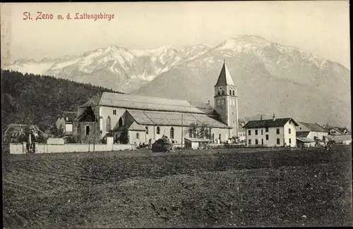 Ak Bad Reichenhall, St. Zeno und Lattengebirge