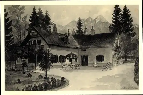 Ak Schönau am Königssee, Gasthof, Hausansicht