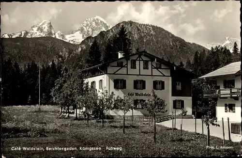 Ak Berchtesgaden in Oberbayern, Café Pension Waldstein