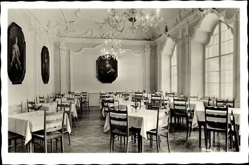 Ak Berchtesgaden in Oberbayern, Lehrerheim Schloss Fürstenstein, Speisesaal