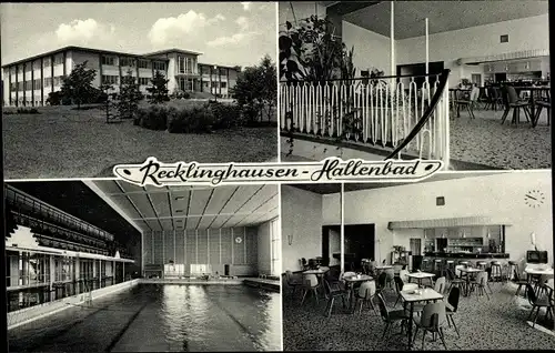 Ak Recklinghausen im Ruhrgebiet, Ansichten vom Hallenbad