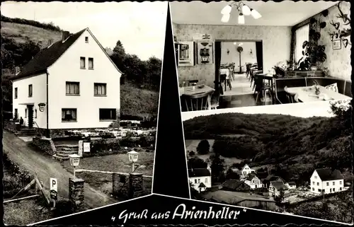 Ak Arienheller Rheinbrohl am Mittelrhein, Gasthaus und Pension Flora
