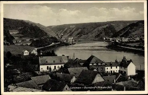 Ak Lehmen an der Mosel, Gondorf, Niederfell, Teilansicht