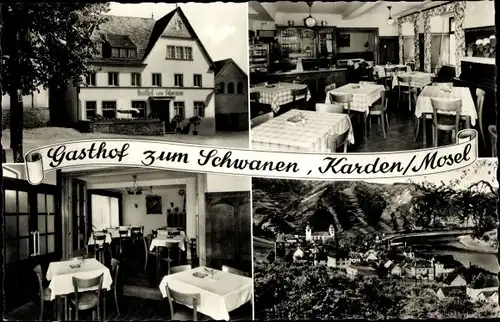 Ak Karden an der Mosel, Gasthof zum Schwanen, Innenansichten, Bes Ww Peter Dötsch, Ortschaft