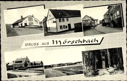 Ak Mörschbach Rheinböllen im Hunsrück, Straßenpartie, Gemischtwaren