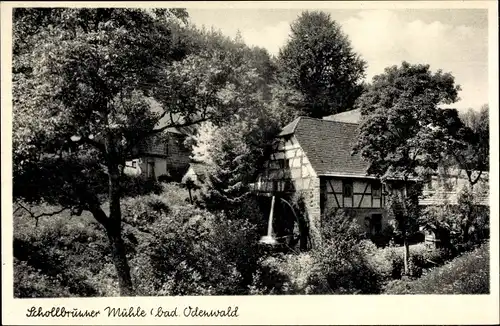 Ak Schollbrunn Waldbrunn im Odenwald, Schollbrunner Mühle